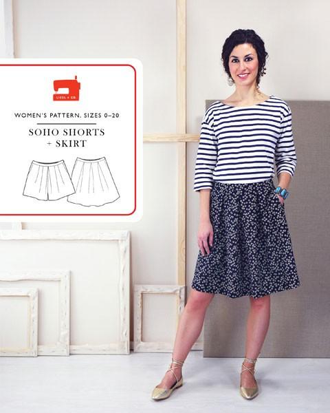 Liesl + Co Dress Patterns Soho Shorts & Skirt - Liesl & Co Patterns - PDF Version