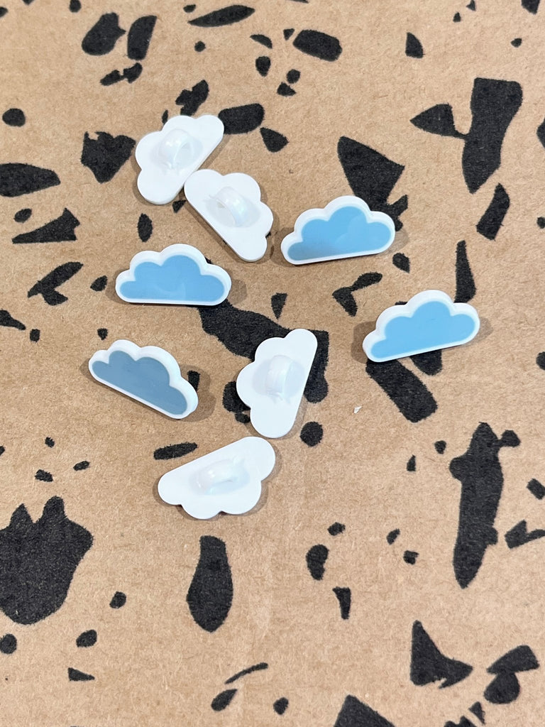 Little Cloud Shank Button - Dusty Blue - 16mm - The Eternal Maker - UK Fabric Shop