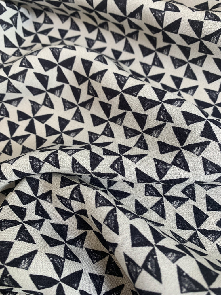 Little Fans - Indigo - Viscose Lawn Fabric - The Eternal Maker - UK Fabric Shop