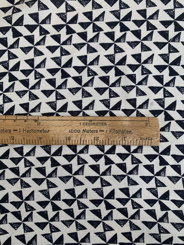 Little Fans - Indigo - Viscose Lawn Fabric - The Eternal Maker - UK Fabric Shop