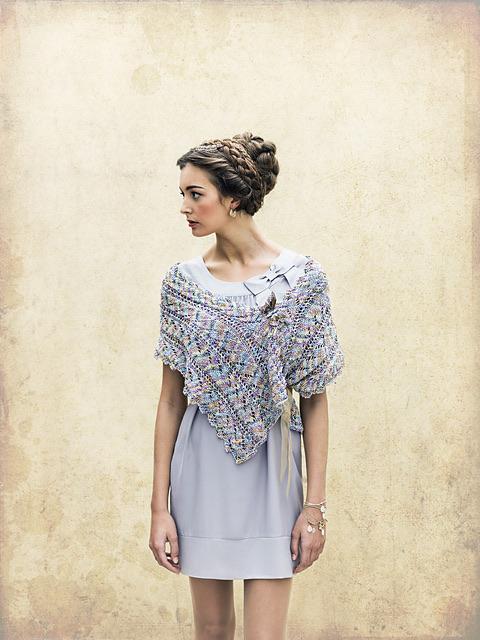 Louisa Harding Knitting Patterns Borboleta - Knitted Shawl and Top Pattern for Norma Yarn by Louisa Harding