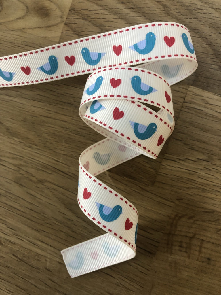Love Doves - 16mm Ribbon - The Eternal Maker - UK Fabric Shop