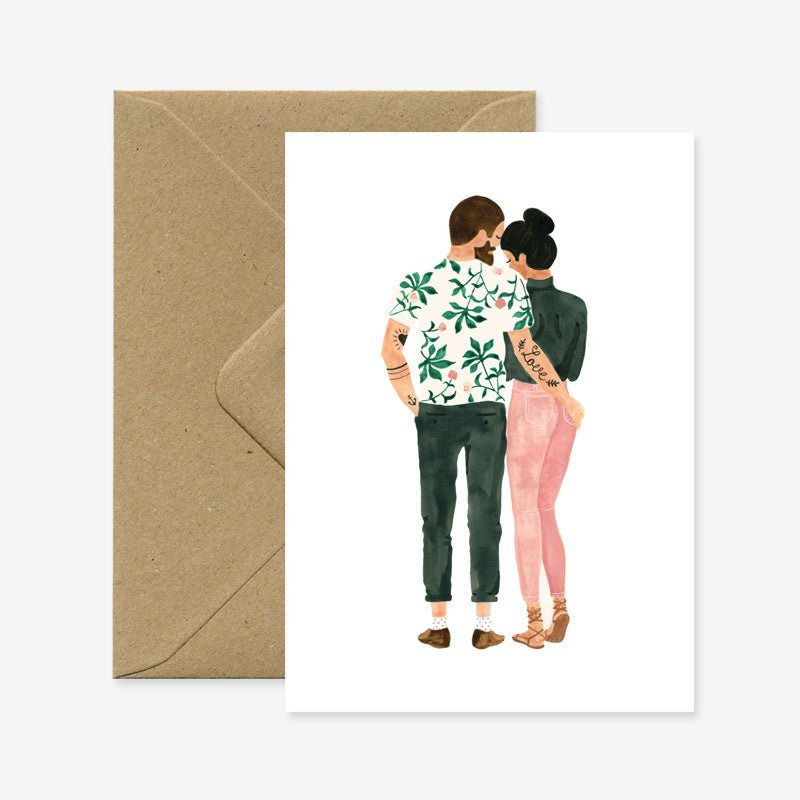 Loving Hipsters - Greetings Card - The Eternal Maker - UK Fabric Shop