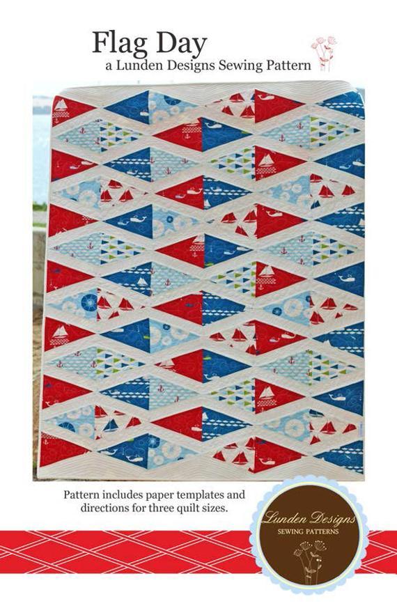 Lunden Designs Quilt Patterns Flag Day Quilt Pattern - Paper Pattern by Lunden Designs