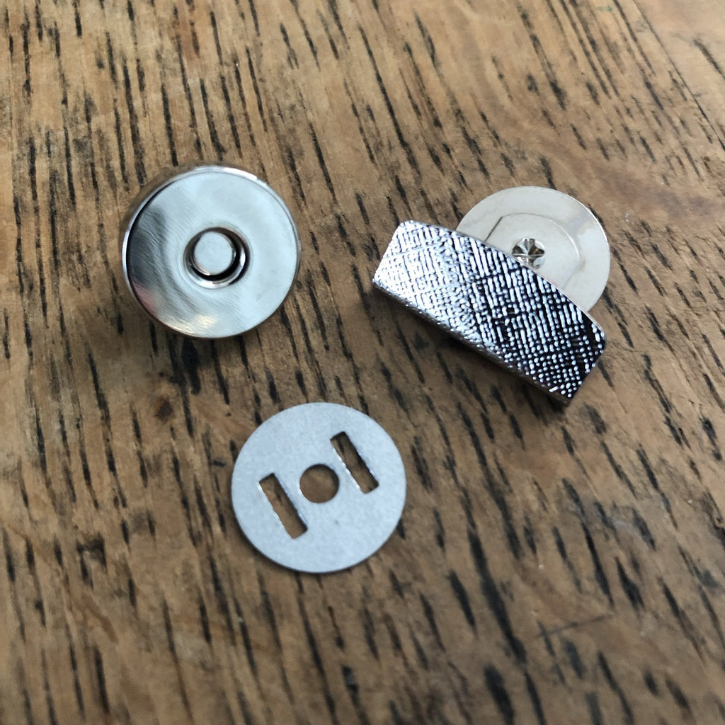 Magnetic Bag Edge Clasp - Silver - The Eternal Maker - UK Fabric Shop