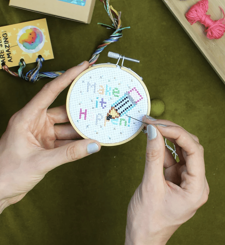 Make It Happen Mini Cross Stitch Kit - Ellbie Co - The Eternal Maker - UK Fabric Shop
