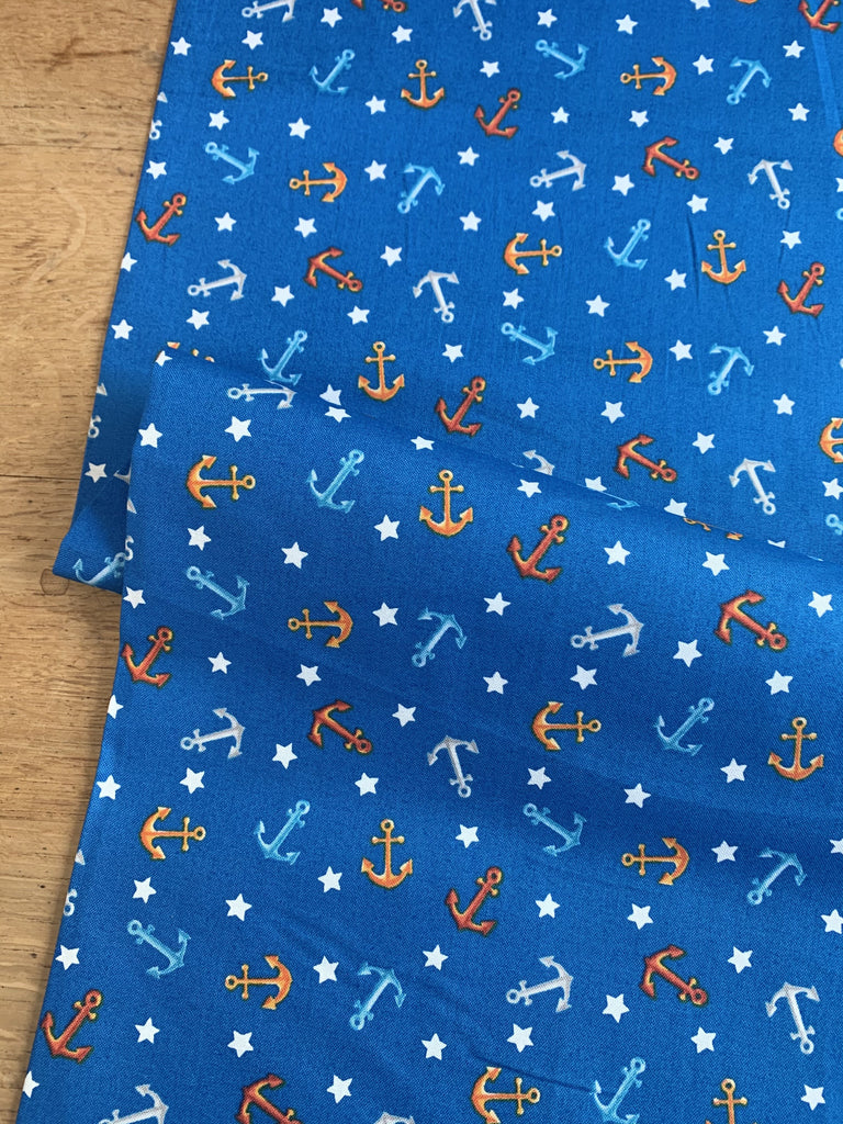 Makower Fabric Anchors - Blue - Makower Fabrics