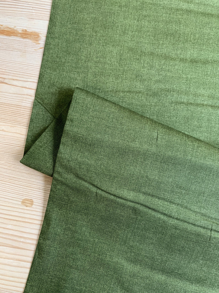 Makower Fabric Olive - Linen Texture - Makower
