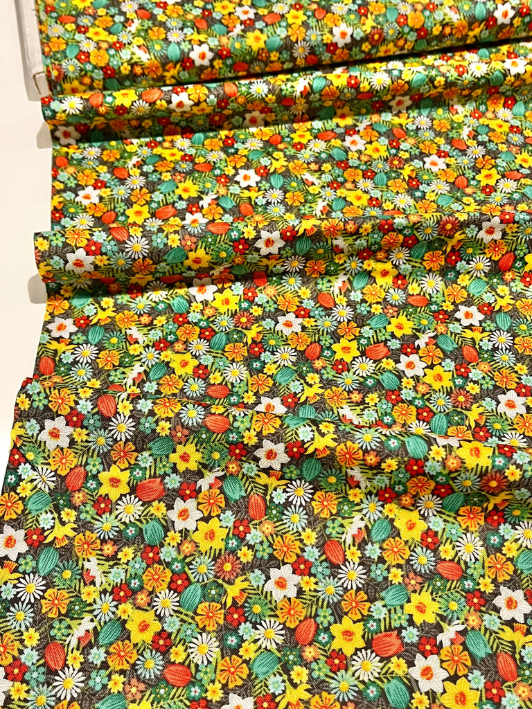 Makower Fabric Spring Flowers - Makower