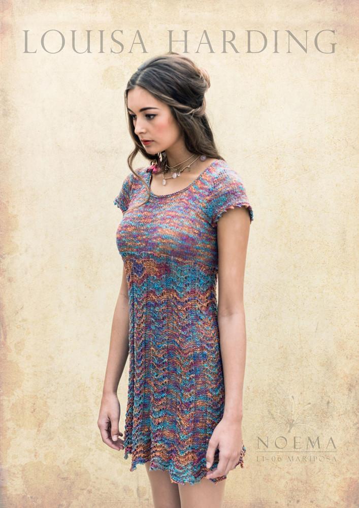 Mariposa - Knitted Dress Pattern for Noema Yarn by Louisa Harding - The Eternal Maker - UK Fabric Shop