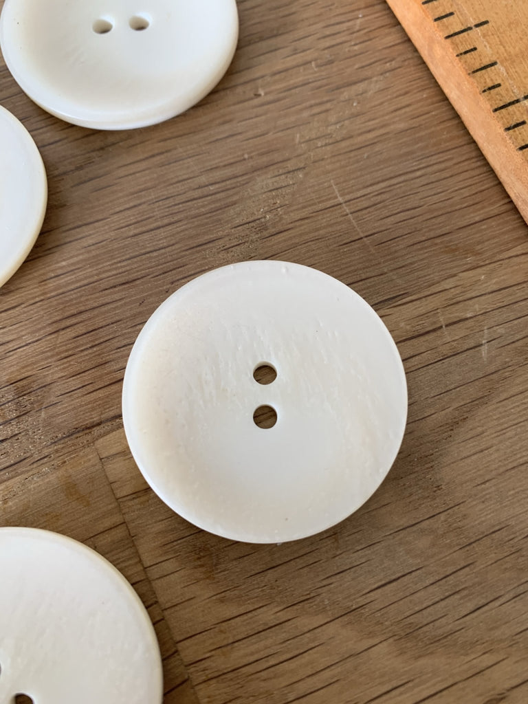 Matt Pearly 2 hole Dish Button - 35mm - The Eternal Maker - UK Fabric Shop