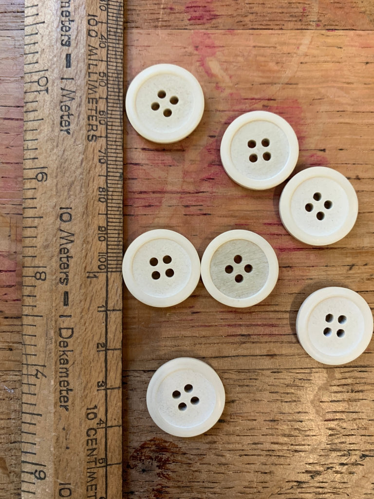 Matte Natural Cream Button - 21mm - The Eternal Maker - UK Fabric Shop