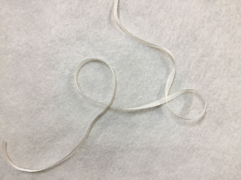 May Arts Ribbon and Trims Ivory Silk Ribbon - 4mm