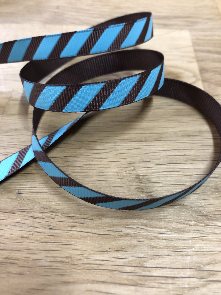 May Arts Ribbon and Trims Stripy Ribbon Ribbon - Chocolate Chip