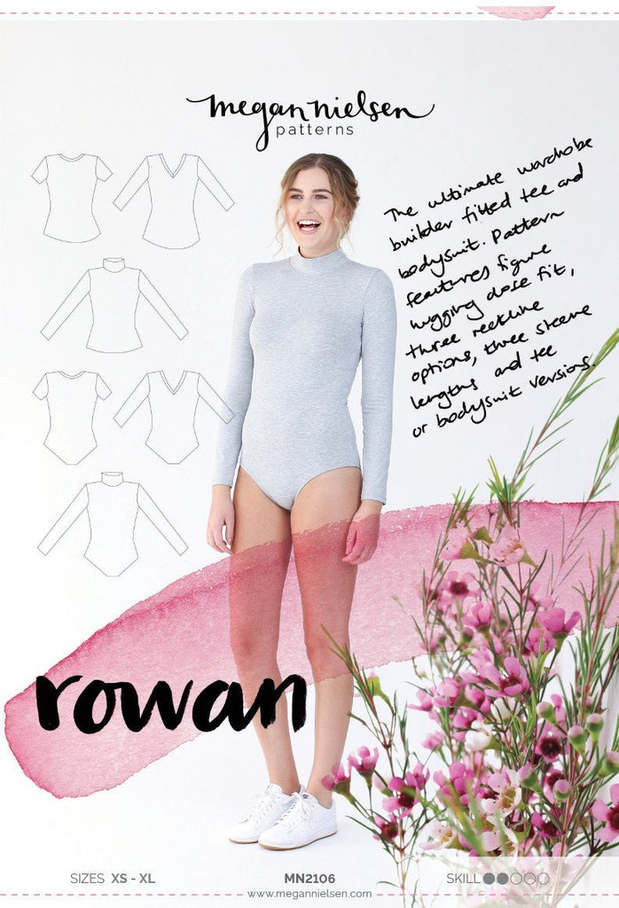 Megan Nielsen Dress Patterns Rowan Fitted Tee and Bodysuit - Megan Nielsen Patterns