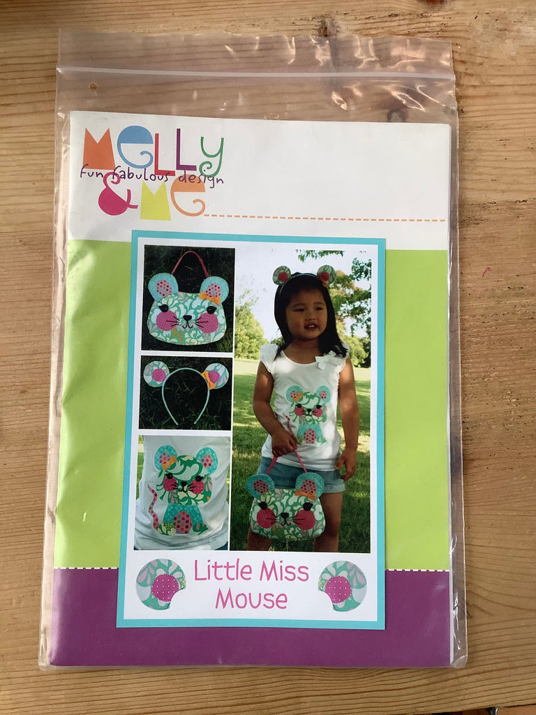 Melly and Me Bag Patterns Little Miss Mouse Bag, Ears and Applique Pattern by Molly and Me