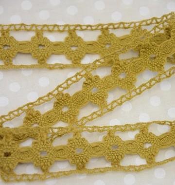 Melody Miller Lace - Kokka - Dirty Lime - 20mm - The Eternal Maker - UK Fabric Shop