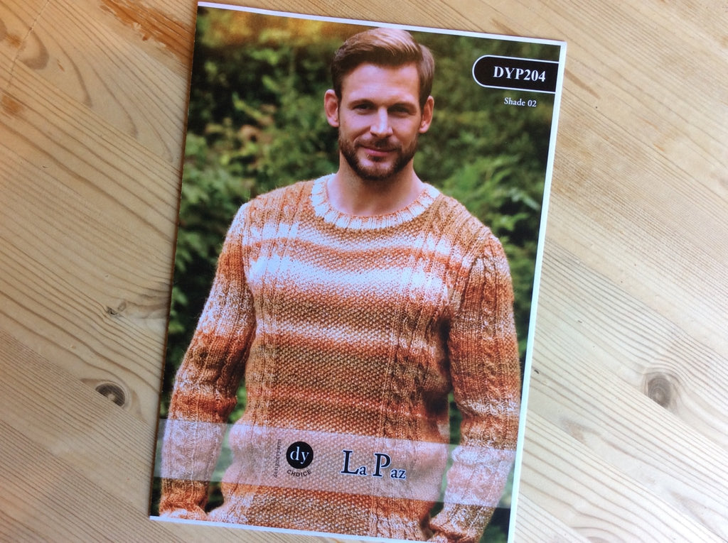 Men’s Jumper DYP204 Knitting Pattern by Designer Yarns for La Paz - The Eternal Maker - UK Fabric Shop
