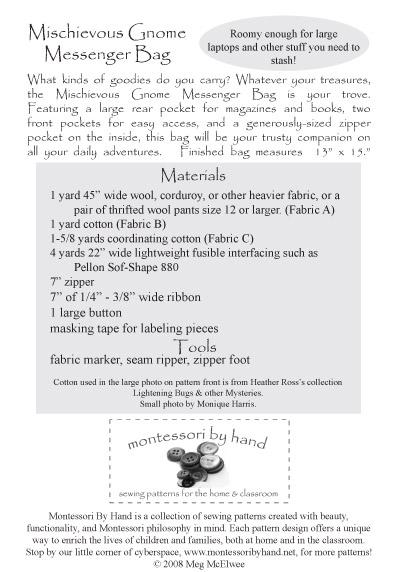 Messenger Bag - Sew Liberated - Digital Download PDF Sewing Pattern - The Eternal Maker - UK Fabric Shop