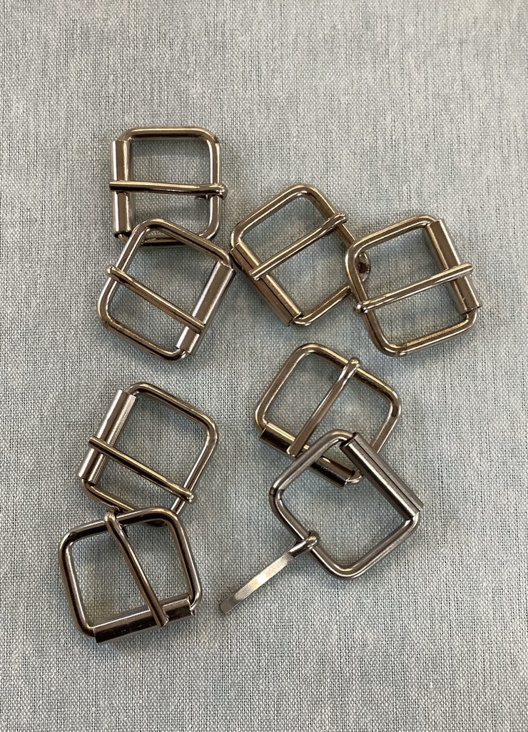 Metal Buckle with Prong and Roller - 25mm - Silver - The Eternal Maker - UK Fabric Shop