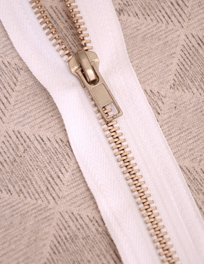 Metal Teeth Zip - Open Ended - 60cm/ 24" - White - The Eternal Maker - UK Fabric Shop