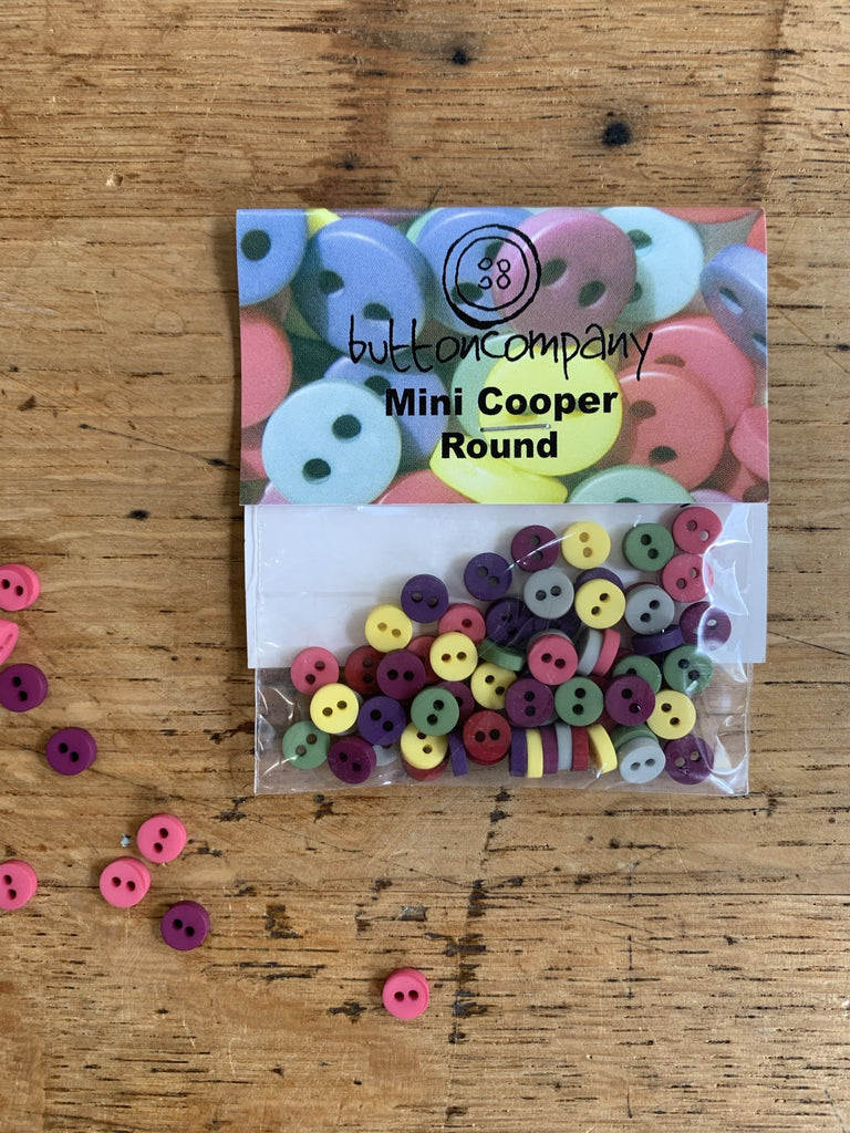 Mini Buttons - Mini Cooper Round - The Eternal Maker - UK Fabric Shop