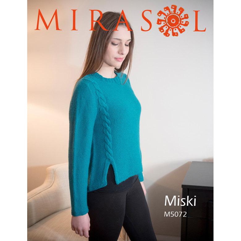 Mirasol Knitting Patterns Mirasol M5072 Cable Detail Jumper Knitting Pattern