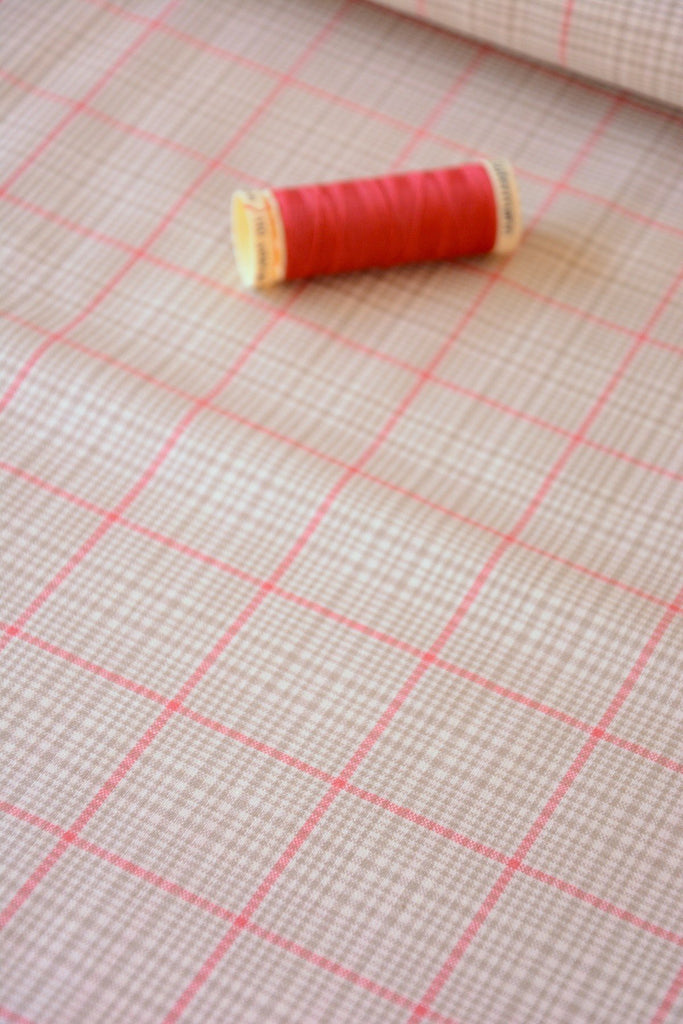 Moda Fabric Beige Red Plaid - Petite Wovens - French General - Moda