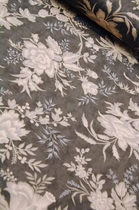 Moda Fabric Tonal Charcoal Floral Drapery - Atelier by 3 Sisters for Moda