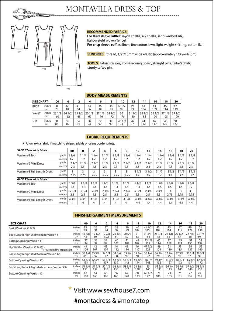 Montavilla Dress and Top - Sew House Seven - Digital Download Pattern - The Eternal Maker - UK Fabric Shop