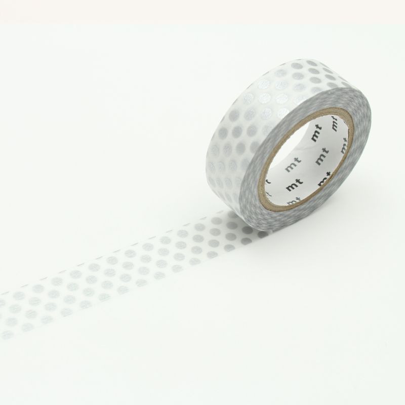 mt Masking Tapes Washi Tape Dot Silver - Washi Tape - mt Making Tape