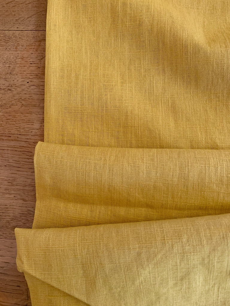Mustard - Enzyme Washed 100% Linen - The Eternal Maker - UK Fabric Shop