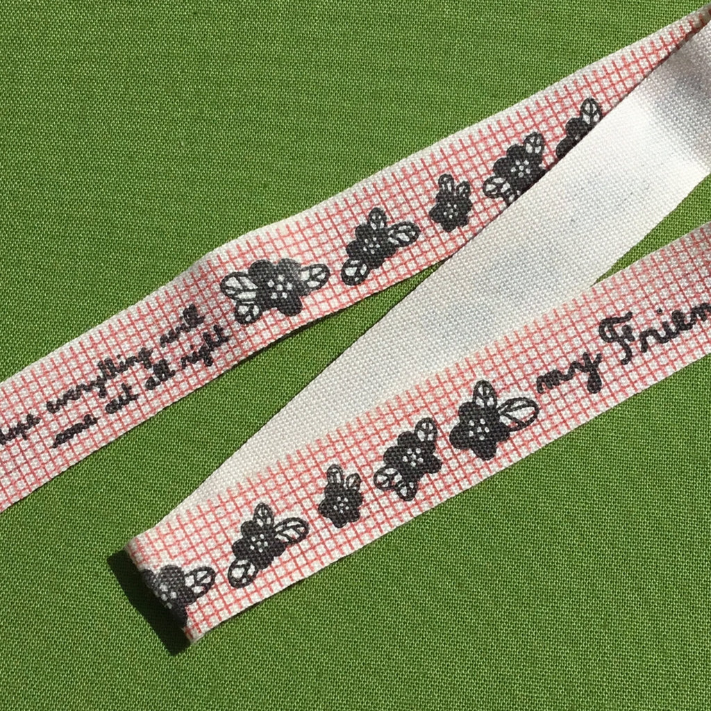“My Friend” Floral Ribbon - 15mm wide - The Eternal Maker - UK Fabric Shop