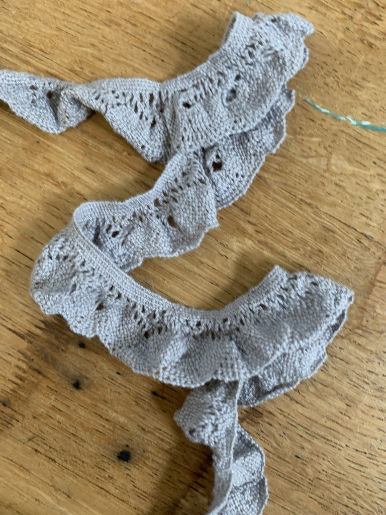 Natural Lace Stretch Elastic Trim - 20mm - Grey - The Eternal Maker - UK Fabric Shop