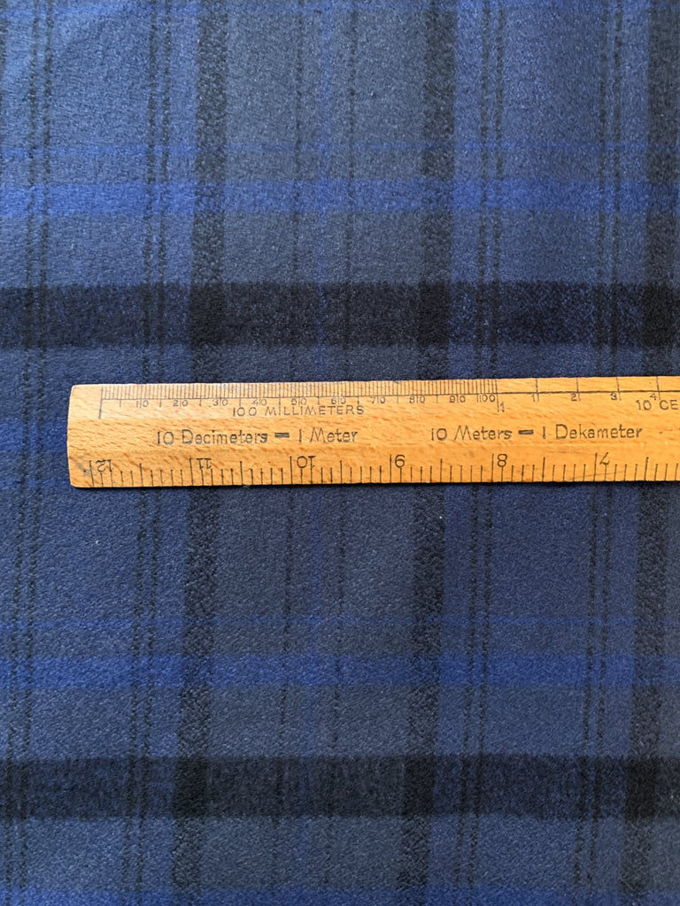 Navy Check - Mammoth Organic Flannel - The Eternal Maker - UK Fabric Shop