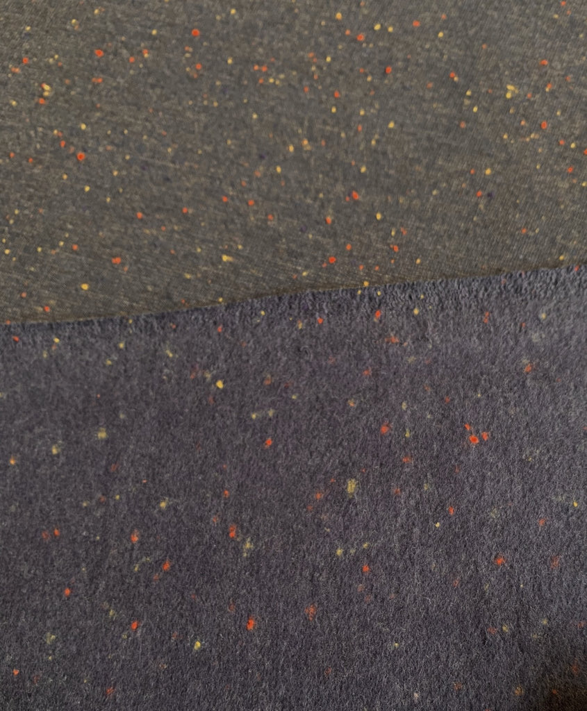 Navy Fleck Jersey Fleece - Cosy Colours - The Eternal Maker - UK Fabric Shop