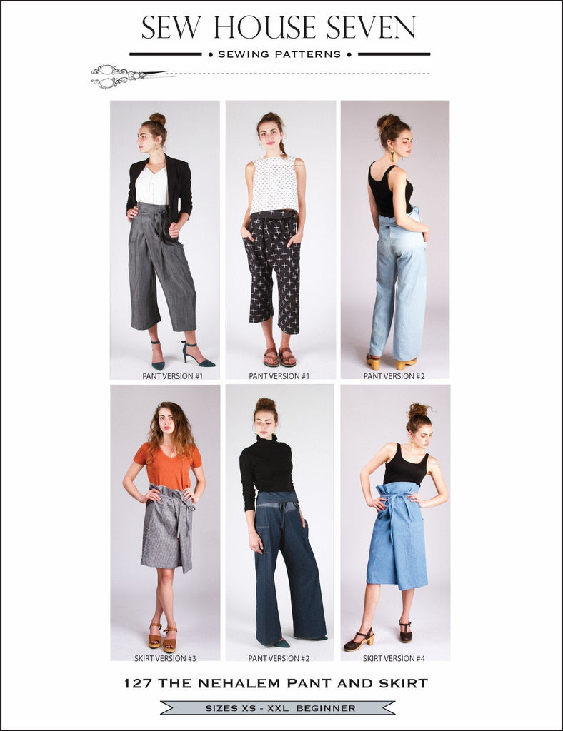 Nehalem Pants and Skirt - Sew House Seven - Digital PDF Download Pattern - The Eternal Maker - UK Fabric Shop