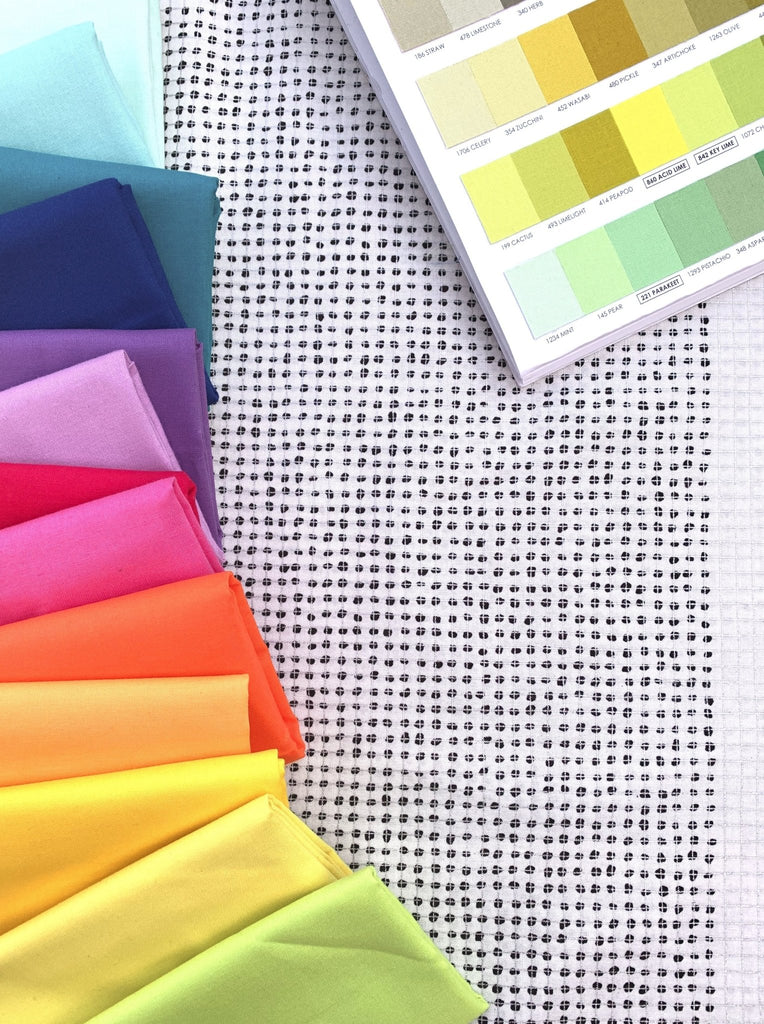 Neon Bright Expanded Kona & Pop Solids Fat Quarter Bundle - The Eternal Maker - UK Fabric Shop