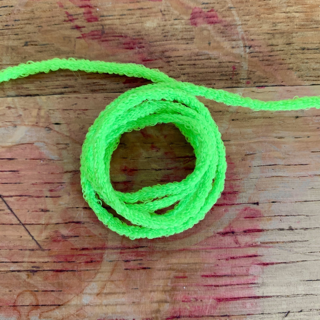 Neon Soft Knit Round Elastic - 3mm - Green - The Eternal Maker - UK Fabric Shop