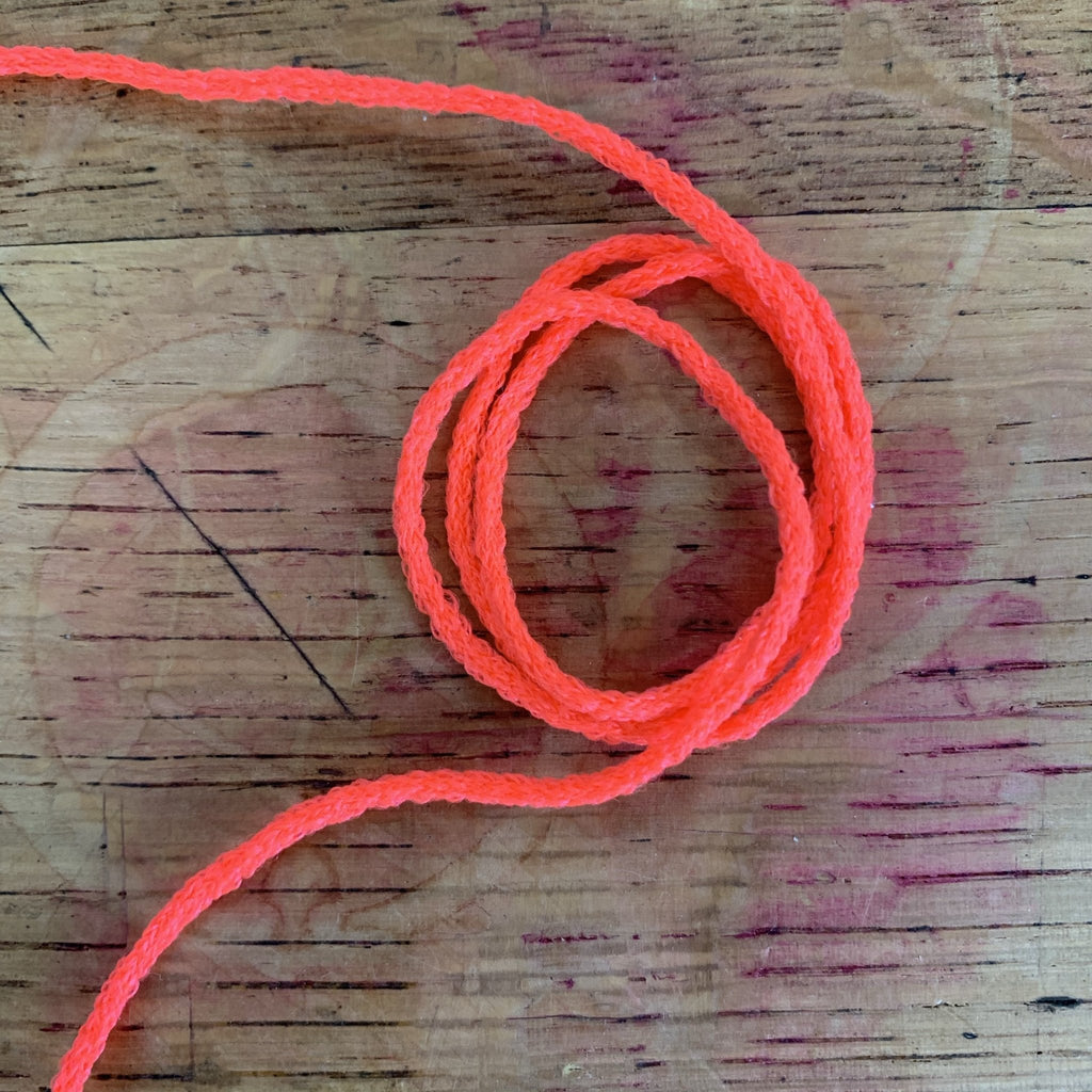 Neon Soft Knit Round Elastic - 3mm - Peach - The Eternal Maker - UK Fabric Shop