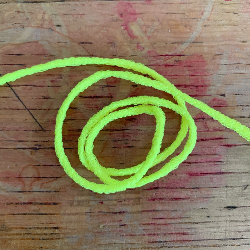 Neon Soft Knit Round Elastic - 3mm - Yellow - The Eternal Maker - UK Fabric Shop