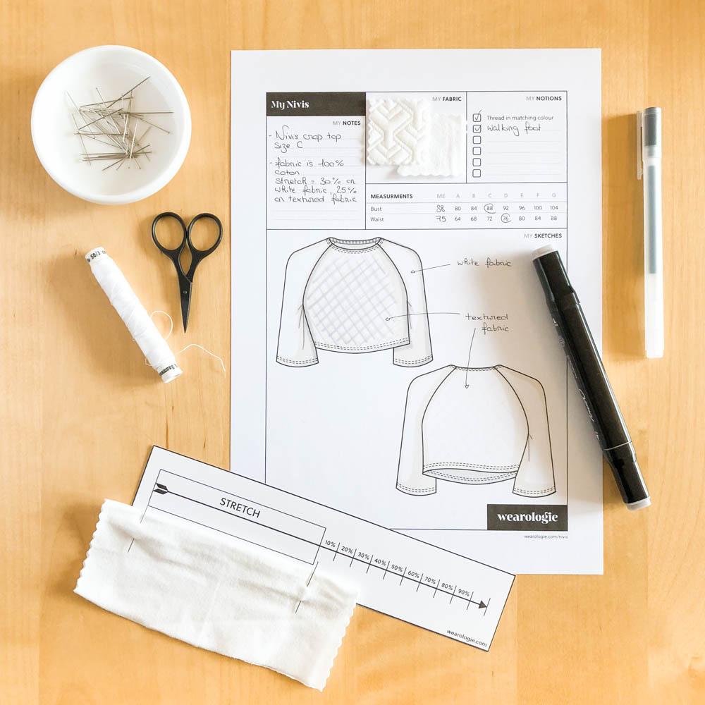 Nivis Crop Top - Wearologie - Digital Sewing Pattern - The Eternal Maker - UK Fabric Shop