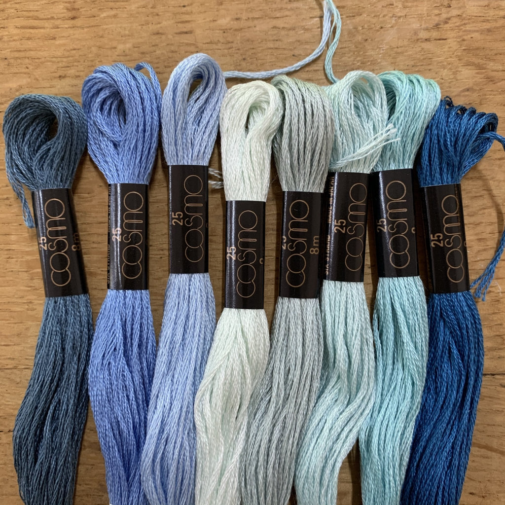Ocean Spray - Lecien Cosmo Embroidery Thread Set - The Eternal Maker - UK Fabric Shop