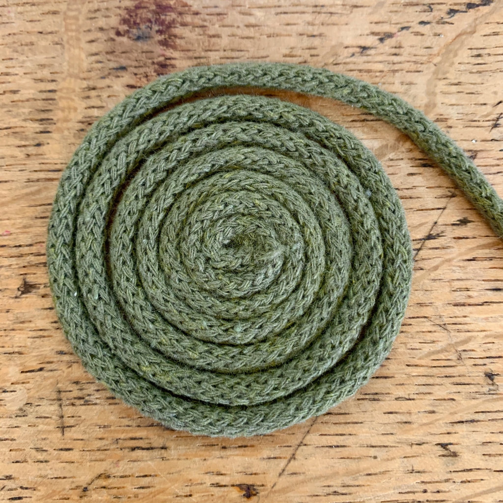 Olive - 5mm Recycled Cotton Drawstring Cord - The Eternal Maker - UK Fabric Shop