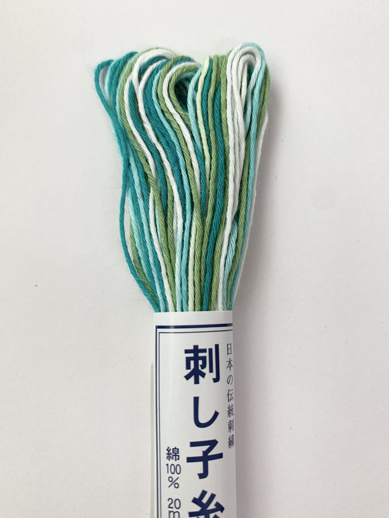 Olympus Thread Manufacturing Co. Thread Sashiko Thread - Variegated Mint 51