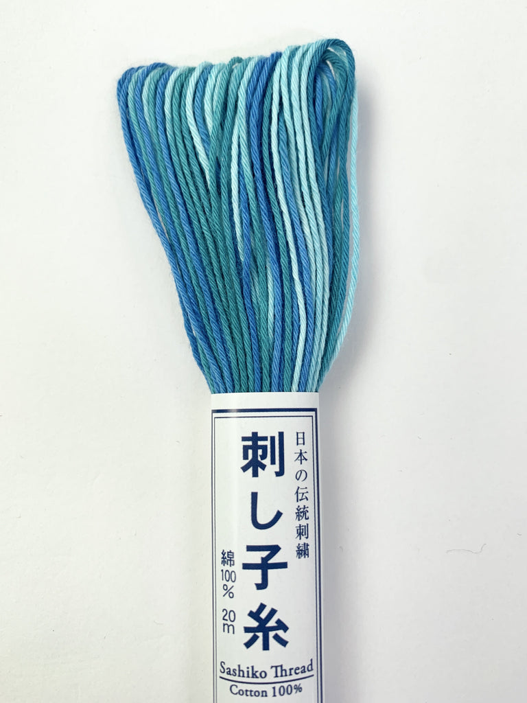 Olympus Thread Manufacturing Co. Thread Sashiko Thread - Variegated Turquoise