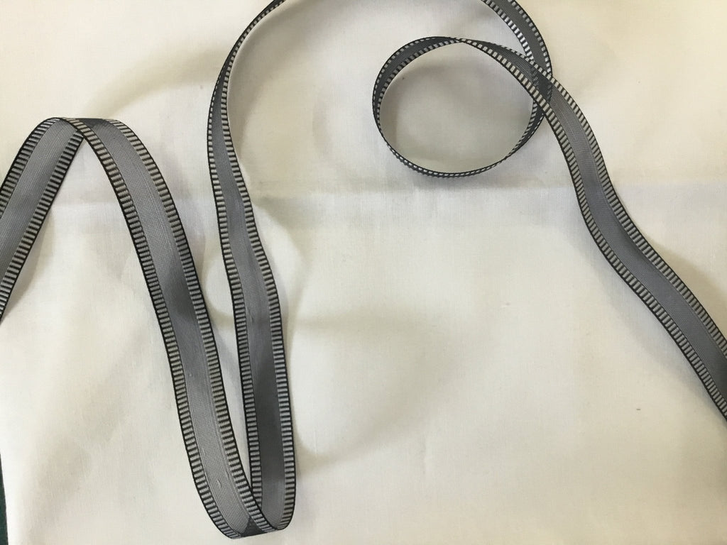 Organza Stripe - Edge Ribbon - 15mm - Black - The Eternal Maker - UK Fabric Shop