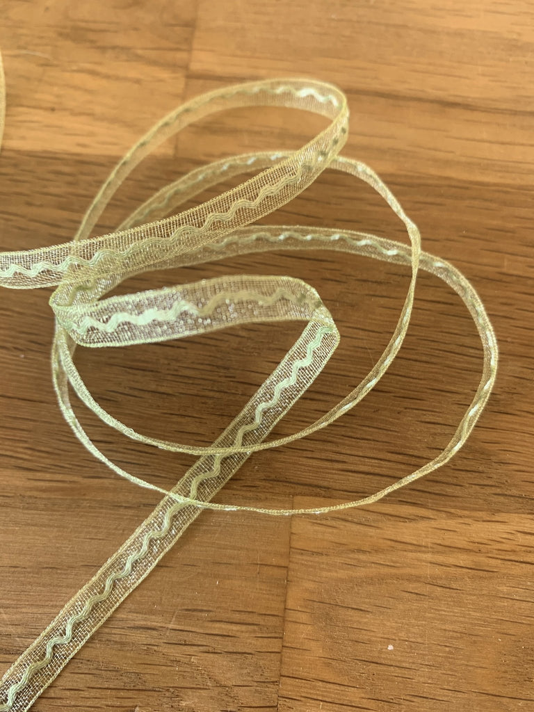 Organza Thread Ribbon - 6mm - Green - The Eternal Maker - UK Fabric Shop