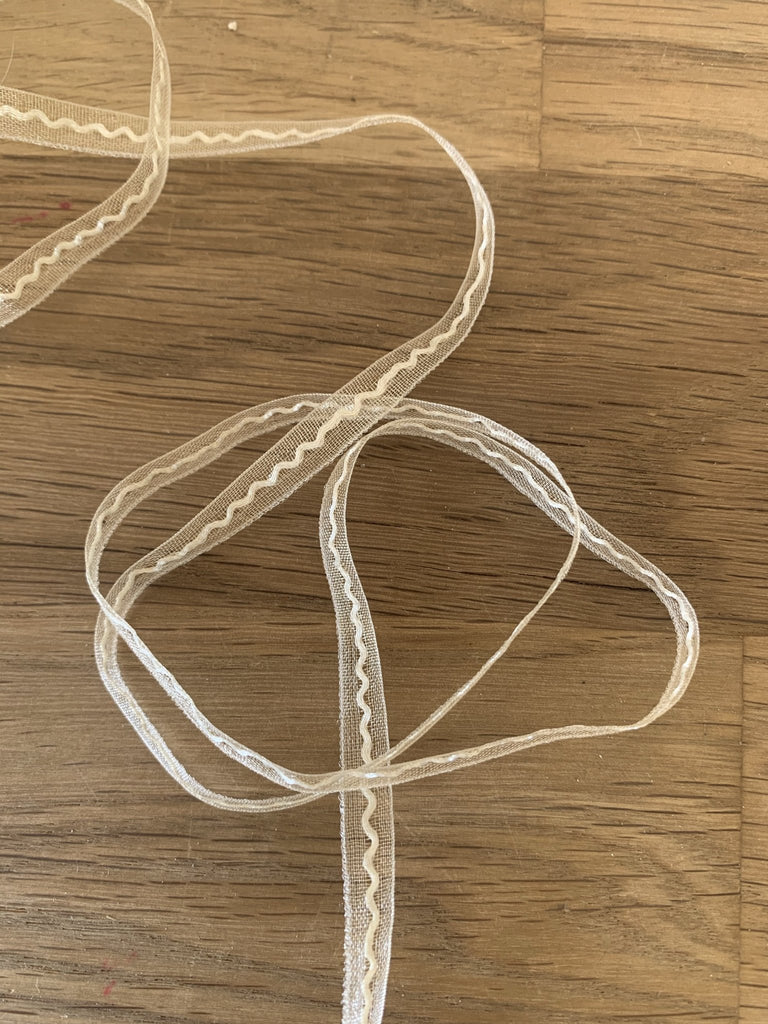 Organza Thread Ribbon - 6mm - Ivory - The Eternal Maker - UK Fabric Shop