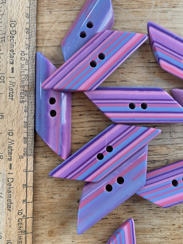 Paralellostripe Toggle - Pink Purple - 70mm - The Eternal Maker - UK Fabric Shop